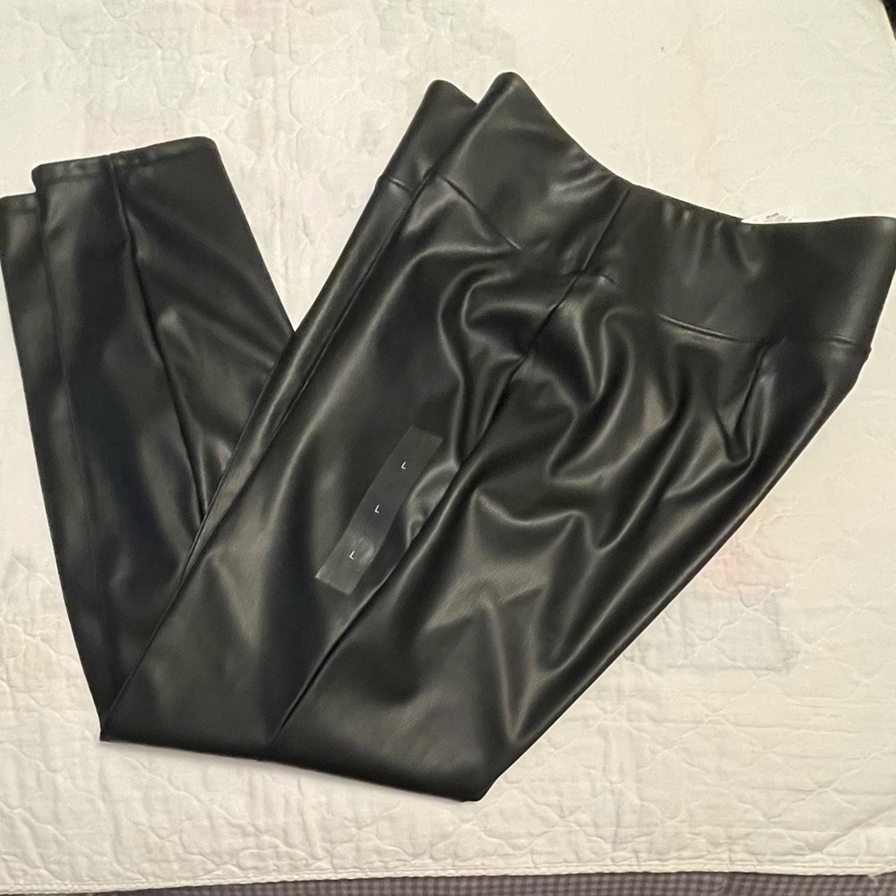 NWT, “Nine West” Black Women's Leggings, 100% Polyester Sz Lg, Incredibly Soft